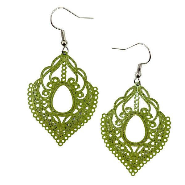 Earrings - Fancy Filigree Drop Earrings SBEF