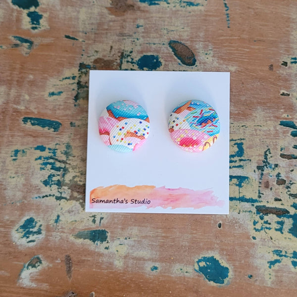 Earrings - Donut Button stud earrings SSD