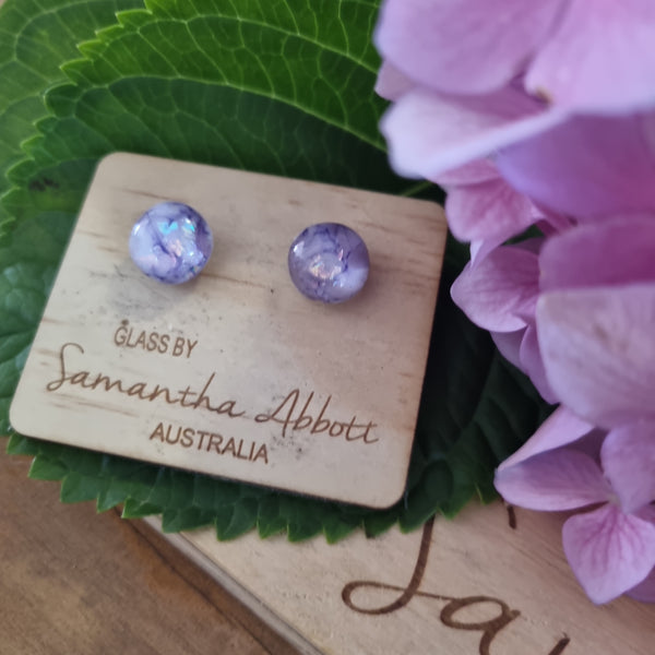 Earrings - Samantha Abbott Glass Studs - 19