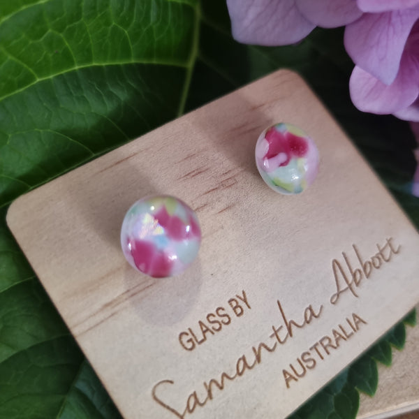 Earrings - Samantha Abbott Glass Studs - 59