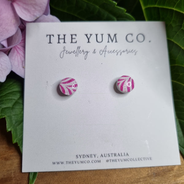 Earrings - The Yum Co. Mini Pink YMP .