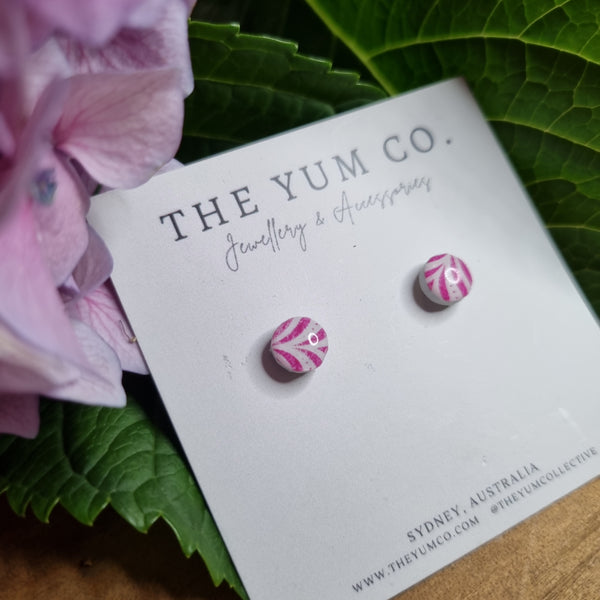 Earrings - The Yum Co. Mini Pink YMP .