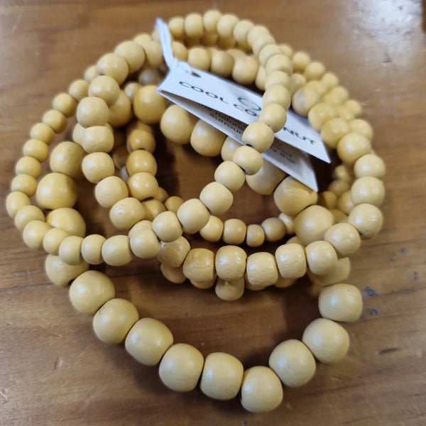 Bracelet -  Sunshine Yellow 5 Strand Wooden Bracelet Cluster BSY ...