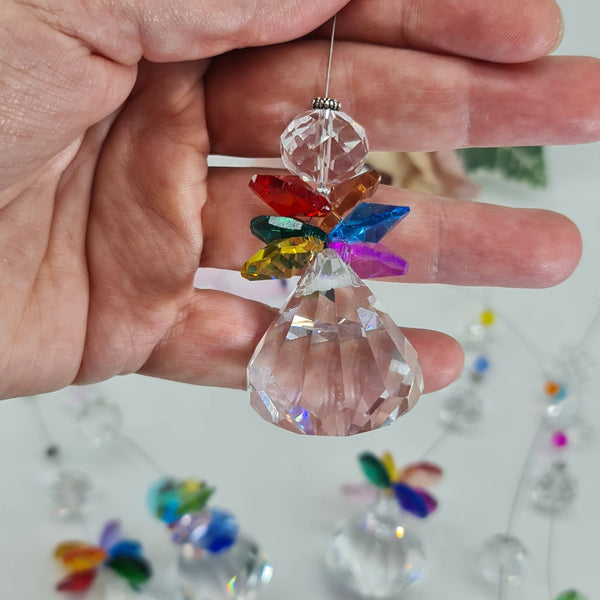 Angel Crystal Suncatcher gifts- rainbow diamond ball ACSR