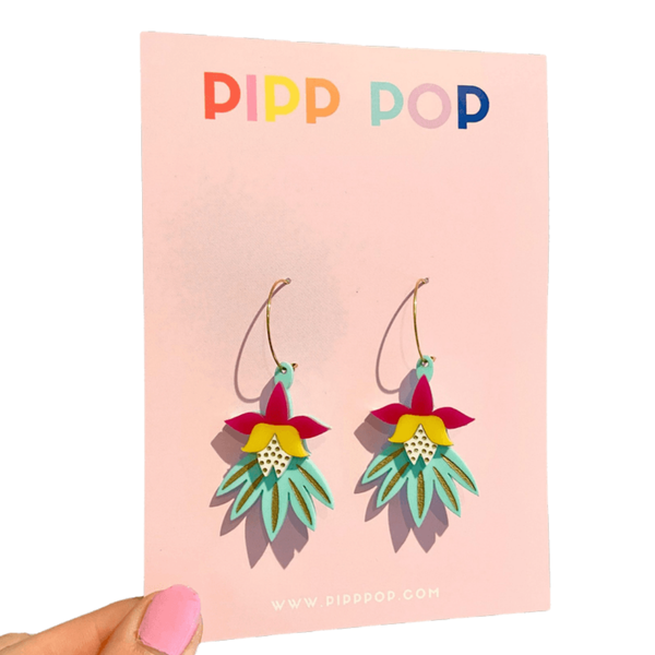 Earrings - Dancing Blooms Statement Dangles PPDB