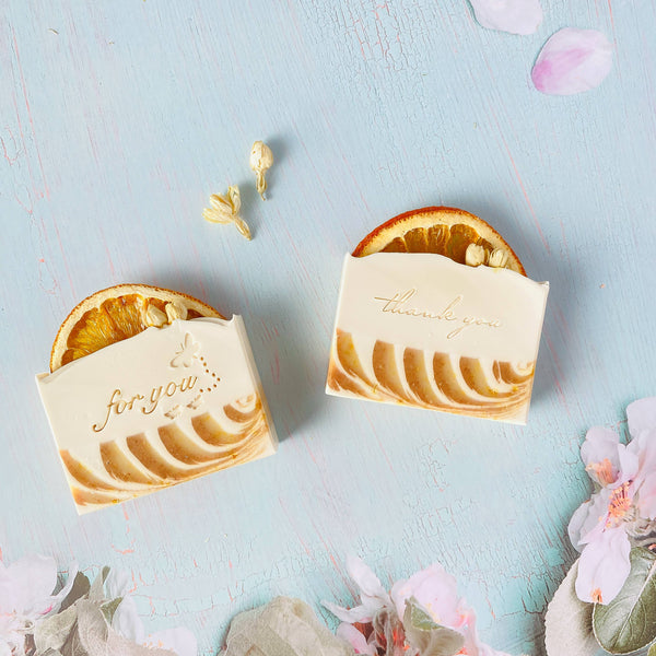 Soap - Australian-made Artisan Natural Soap - Orange & Jasmin Joy SOJ