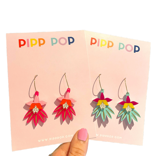 Earrings - Dancing Blooms Statement Dangles PPDB