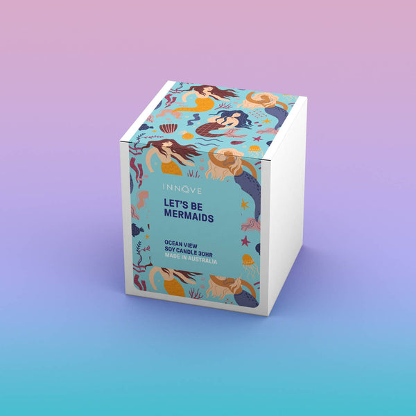 Candles - Let's Be Mermaids Soy Candle - Ocean View Fragrance CLM