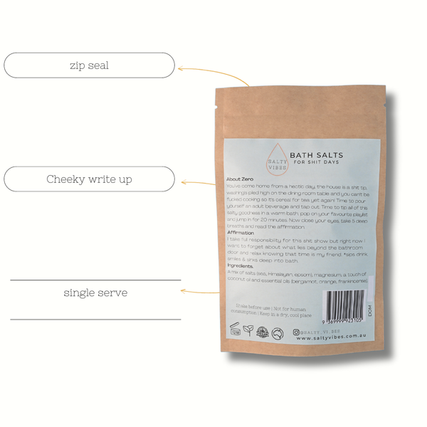 Salty Vibes - ZERO Citrus Blend Bath Salts