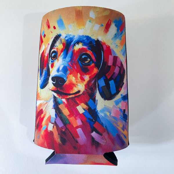 Dachshund Quote Flat Stubby Holder Cooler