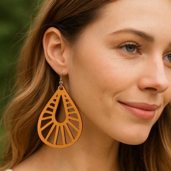 Earrings - Tear Drop Timber Earrings SBTD