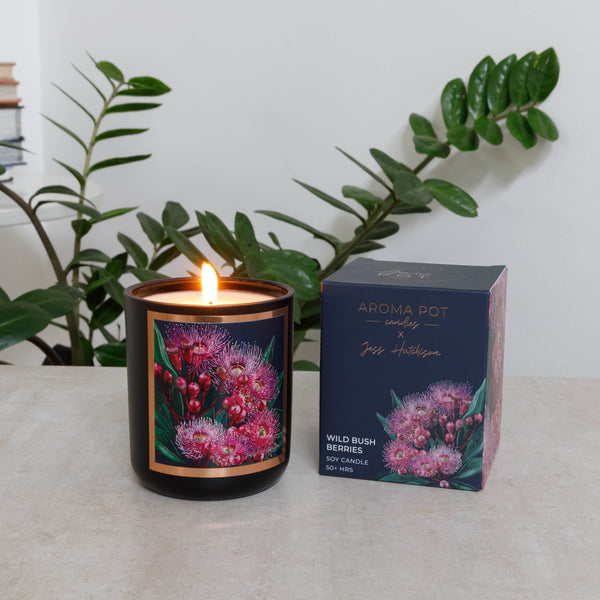 Candle * - AROMA POT - Australian artist soy candle - Wild Bush Berries APWB 🌟