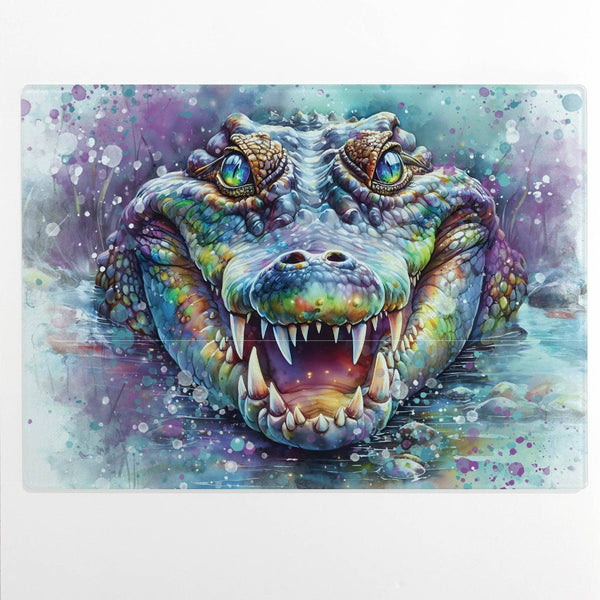 Crocodile Glass Cutting Board | Small 20x28 cm