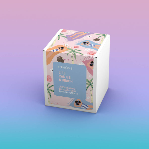 Candle - Life Can Be A Beach Candle - Coconut and Lime Fragrance CLCB