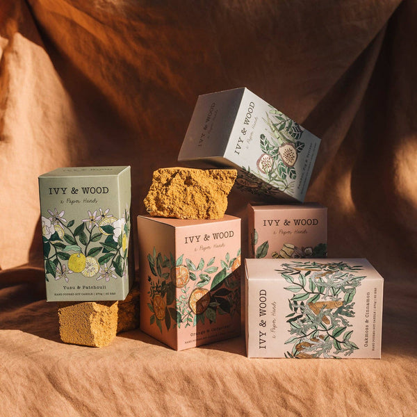 IVY & WOOD: Orange & Cedarleaf Scented Candle WOC