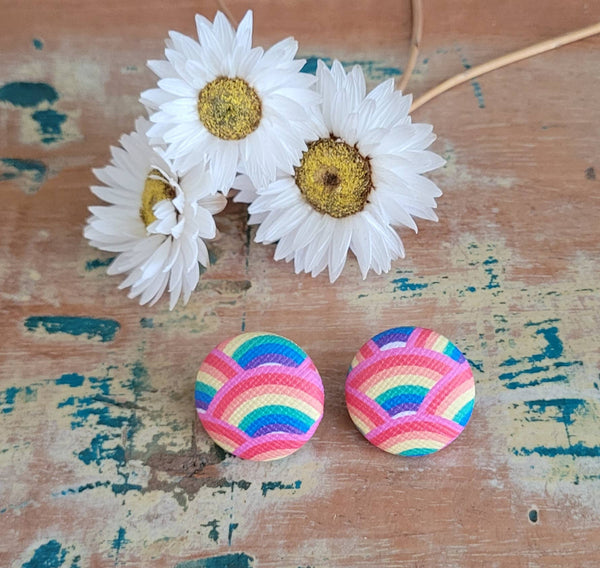 Earrings Rainbow Button stud earrings SSR