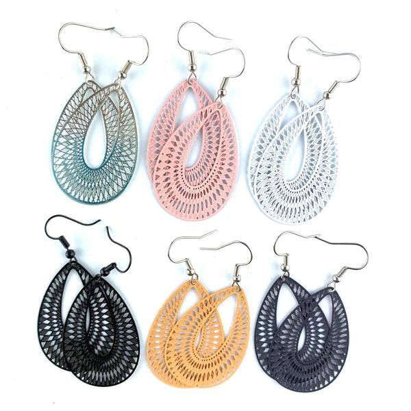 Earrings - Filigree Teardrop Dangles SBF