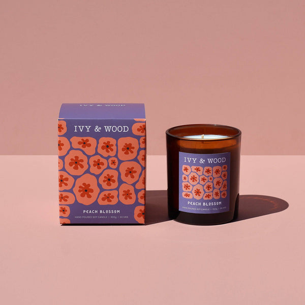 IVY & WOOD Peach Blossom Scented Candle WPB