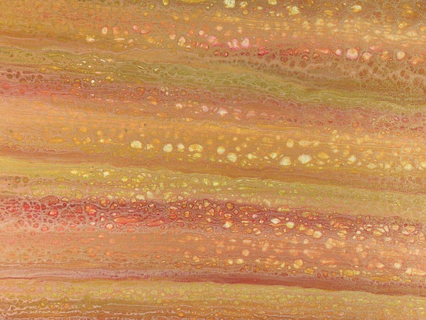 Earrings - Kami-So - Square Recycled Paper Earrings - Muted Red, Orange & Gold Crackle KSRG