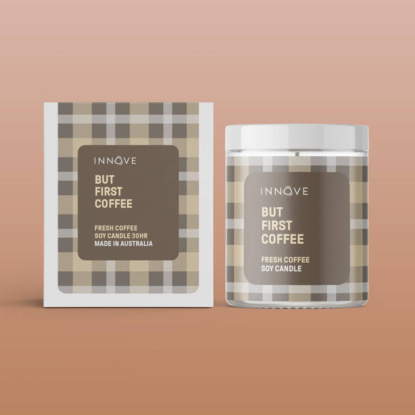 Candle - But First Coffee Soy Candle - Fresh Coffee Fragrance CBFC