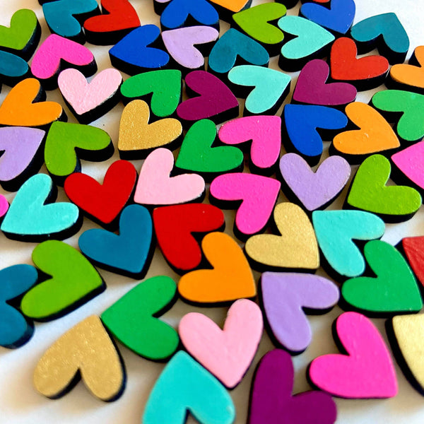 Earrings - Wooden Heart Studs PPWH