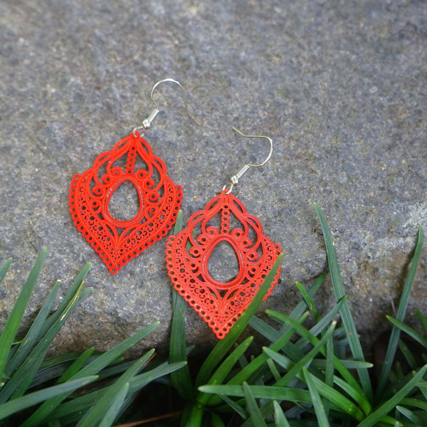 Earrings - Fancy Filigree Drop Earrings SBEF