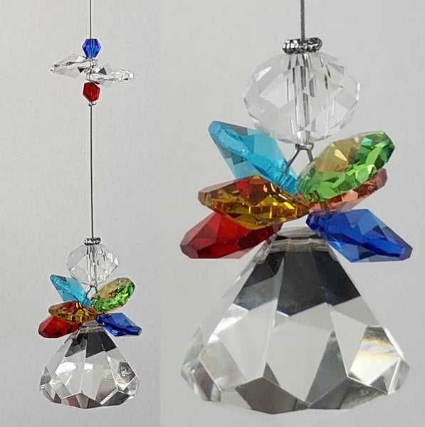 Angel Crystal Suncatcher gifts- rainbow diamond ball ACSR