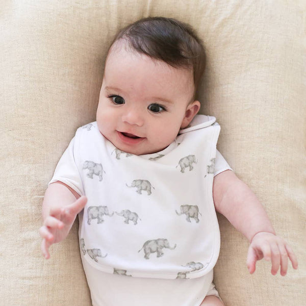 2pk Baby Bib Set - Watercolour Elephant 2025 BWE