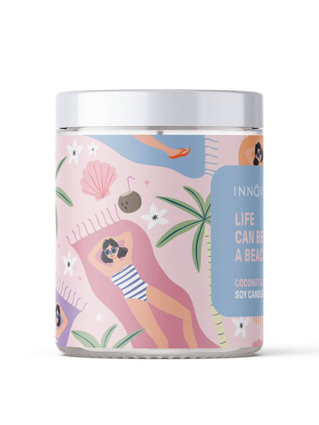 Candle - Life Can Be A Beach Candle - Coconut and Lime Fragrance CLCB