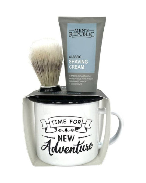 Mug with Shaving Cream and Beard Brush FDM