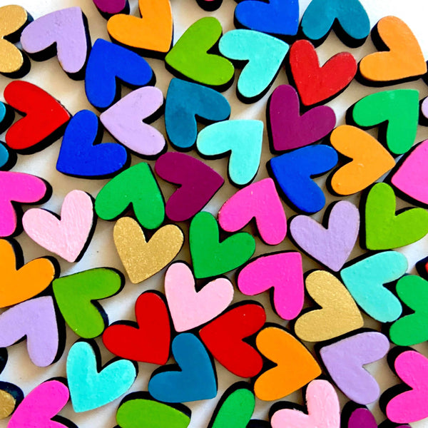 Earrings - Wooden Heart Studs PPWH