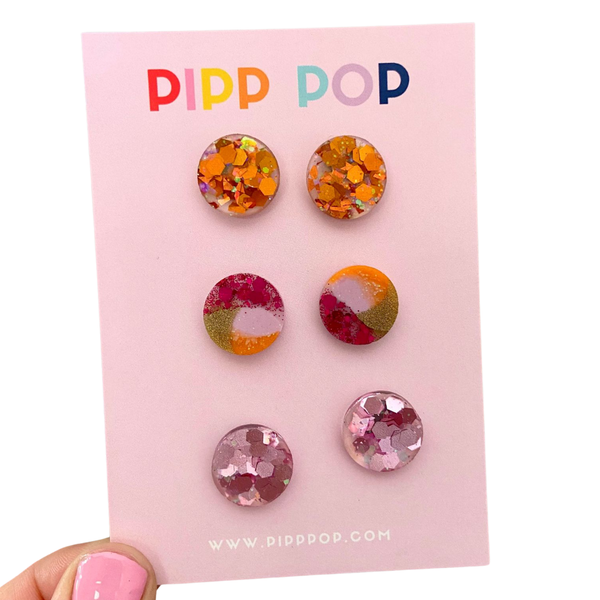 Earrings - Glitter Stud Pack PPGP