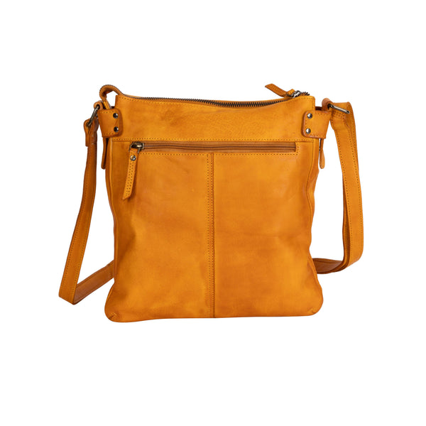 Greenwood Leather - Leather Shoulder Bag Robbie Yellow GLY
