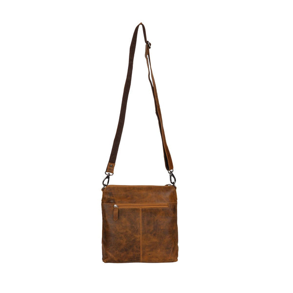 Greenwood - Leather Shoulder Bag Tauranga - Camel CXD