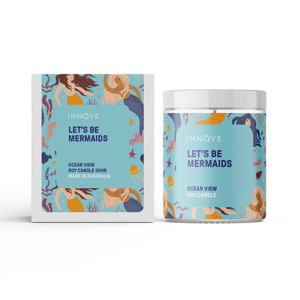 Candles - Let's Be Mermaids Soy Candle - Ocean View Fragrance CLM