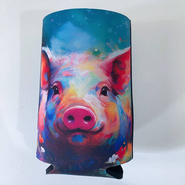 Pig Quote Flat Stubby Holder Cooler