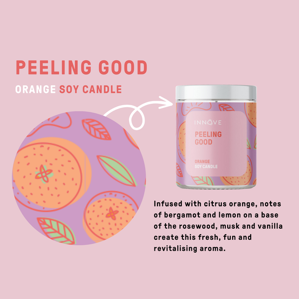 Candle - Peeling Good Soy Candle - Orange Fragrance CPG