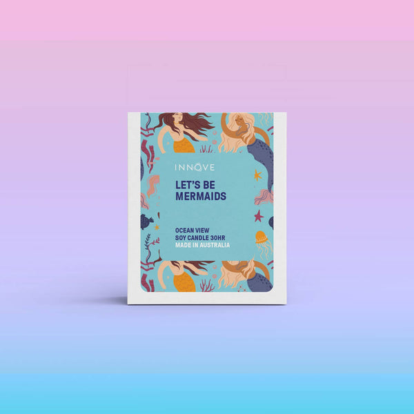 Candles - Let's Be Mermaids Soy Candle - Ocean View Fragrance CLM