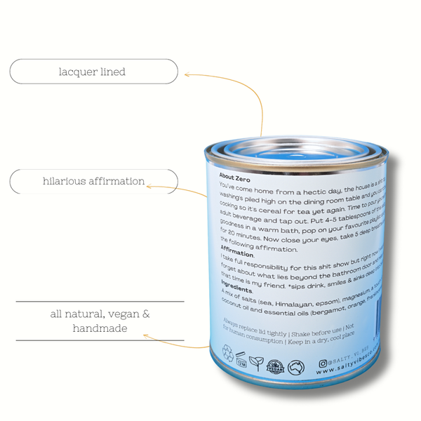 Salty Vibes - ZERO Citrus Blend Bath Salts