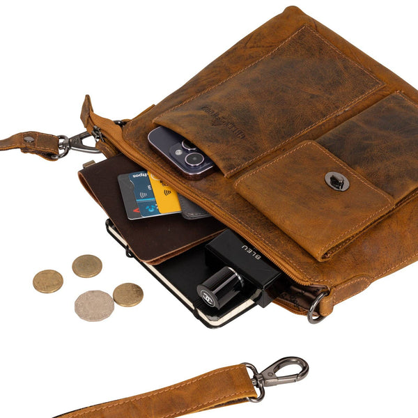 Greenwood Leather - Leather Shoulder Bag Gisborne - Camel GWG