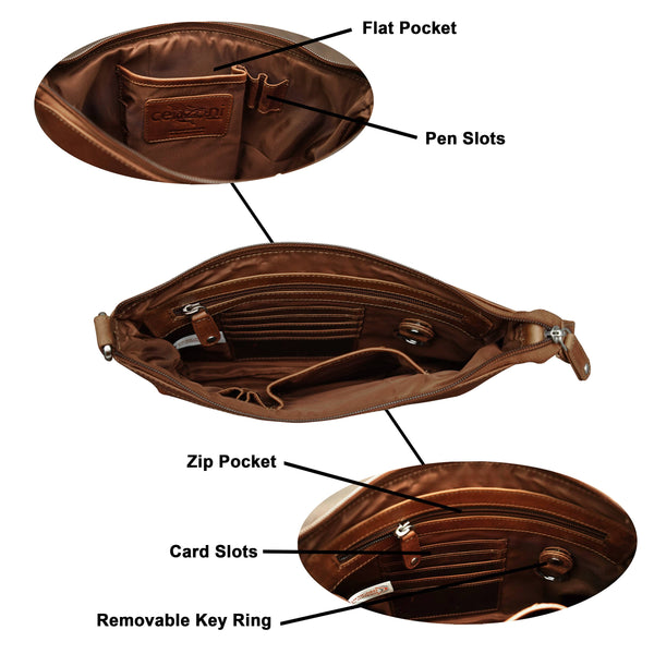 Cenzoni Leather Women's Crossbody Bag CWB