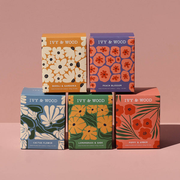 IVY & WOOD Lemongrass & Sage Scented Candle WLS