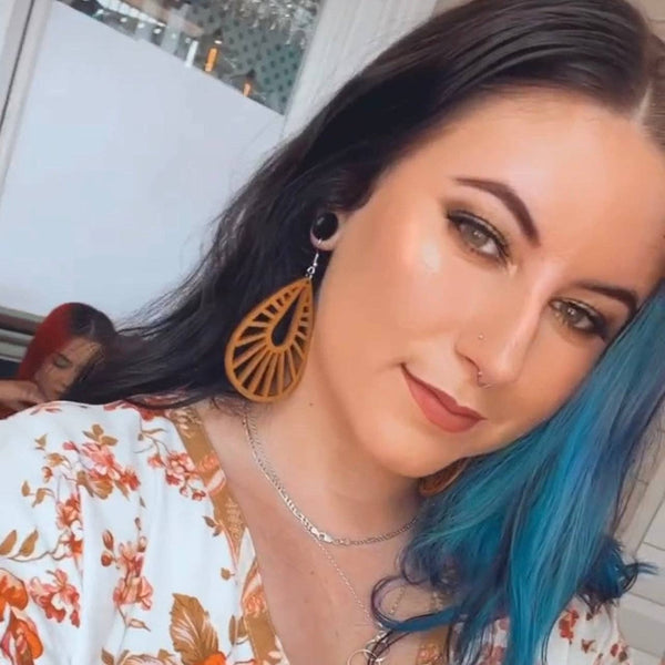 Earrings - Tear Drop Timber Earrings SBTD