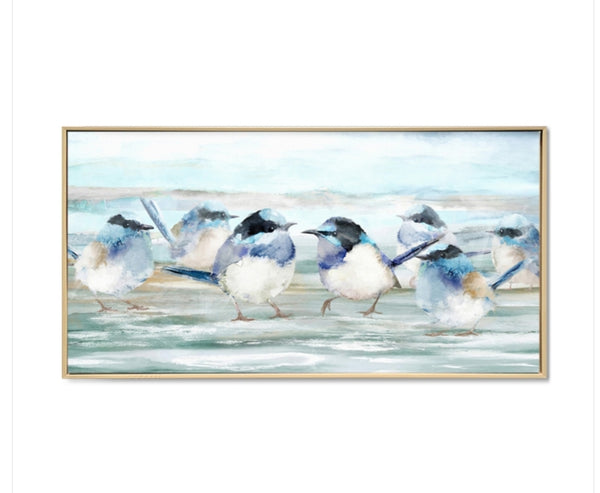 Art - Wrens in a row WRW