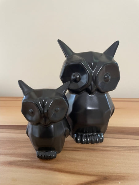 REDUCED WAS $19.95 Owl - Geometric Large Black GLB