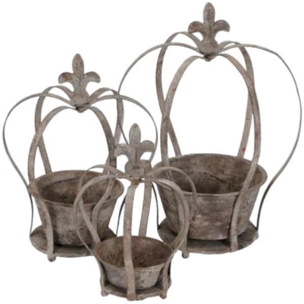 REDUCED Crown Planter - assorted sizes
