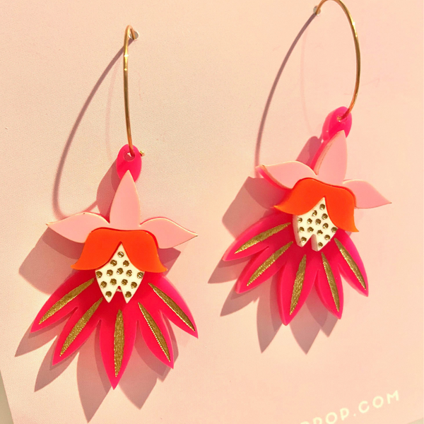 Earrings - Dancing Blooms Statement Dangles PPDB