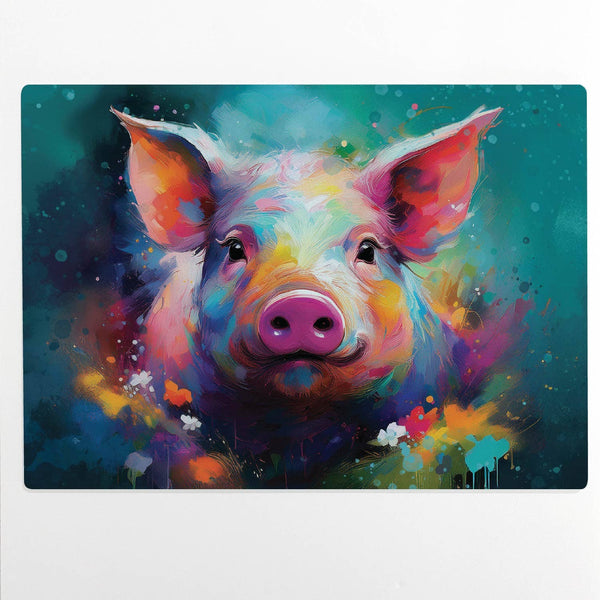 Pig Glass Cutting Board | Small 20x28 cm