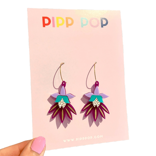Earrings - Dancing Blooms Statement Dangles PPDB