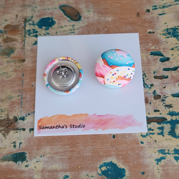 Earrings - Donut Button stud earrings SSD